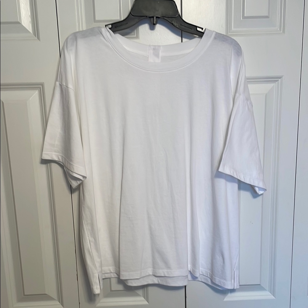 Talbots White Boxy Relaxed Short Sleeve Tee NWOT